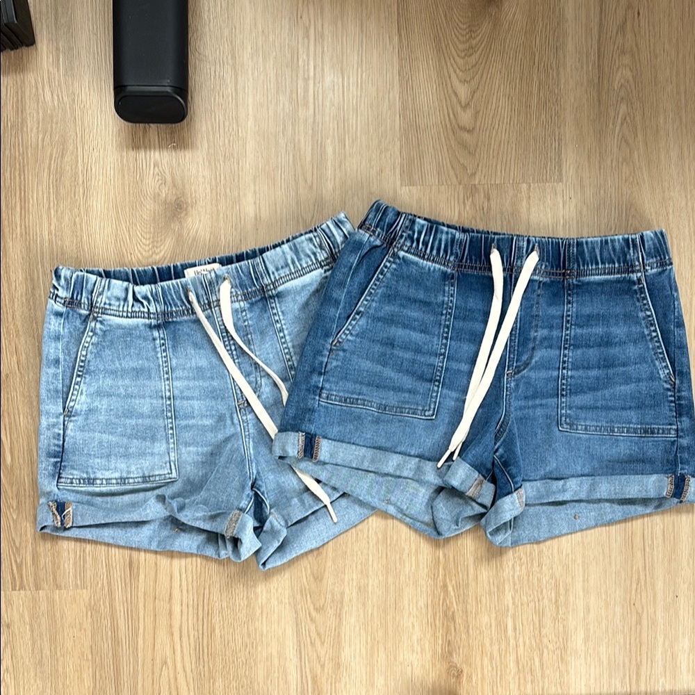 Upwest 2 pair Denim Blue Women's Shorts